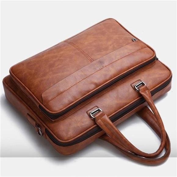 leather Laptop Bag for Men 16.1 inch,Premium Laptop Briefcase Fits,onvertible - Picture 5 of 7